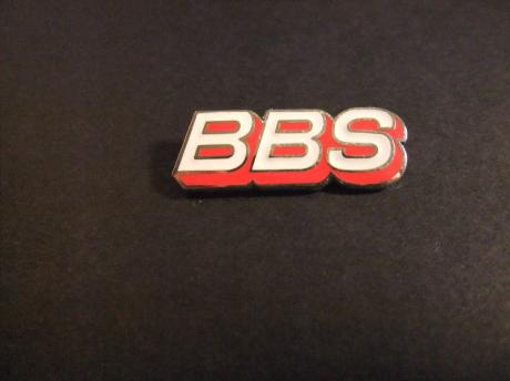 BBS Duitse velgenfabrikant ( vervaardigt velgen voor de Champ Car, Formule 1, WRC )en het WTCC. rood-wit logo